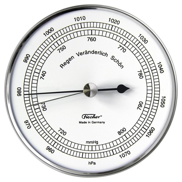 Eschenbach Weather station 528201 aneroid barometer, stainless steel