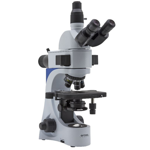 Optika B-383LD2 fluorescent, LED, trinocular microscope, B & G filter