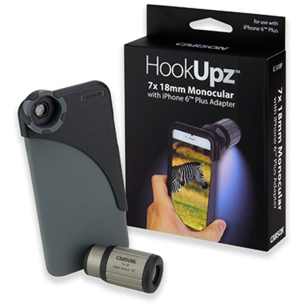 Carson Monocular HookUpz 7x18 mono with adapter for iPhone 6 Plus smartphone