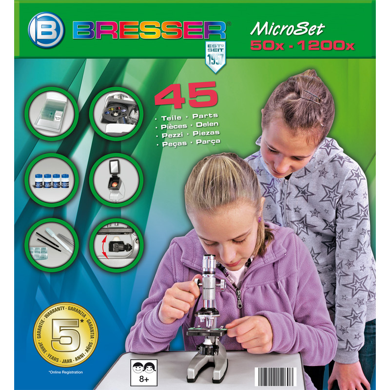 Bresser Junior microscope set Biotar, 300x-1200x (with case)