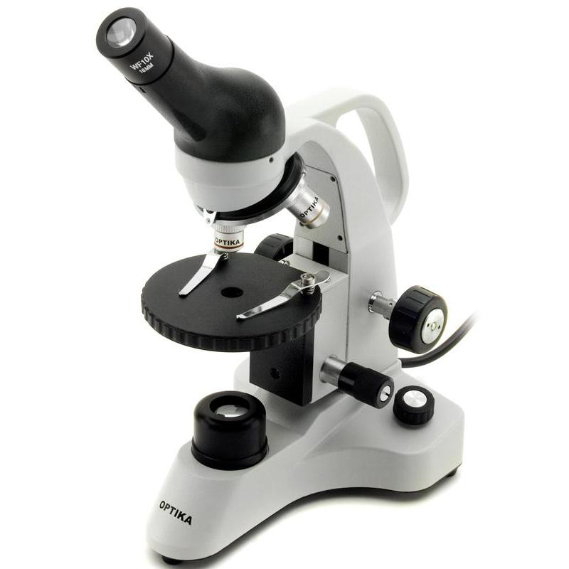Optika B-20, monocular microscope, 40 - 400x, LED
