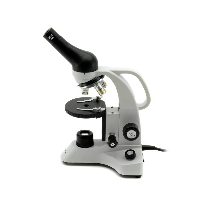 Optika Microscope B-20R, monocular, LED, with rechargeable batteries