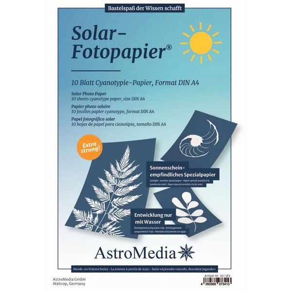 AstroMedia kit: Solar Photographic Paper, DIN A4, 10 sheets