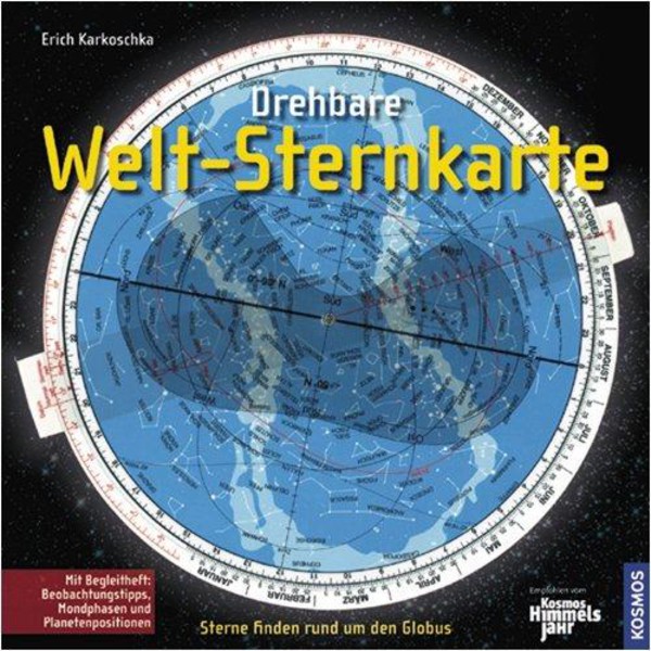 Kosmos Verlag Swivelling world star map