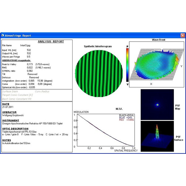 Omegon Apochromatic refractor Pro APO AP 150/1000 ED Triplet Carbon OTA