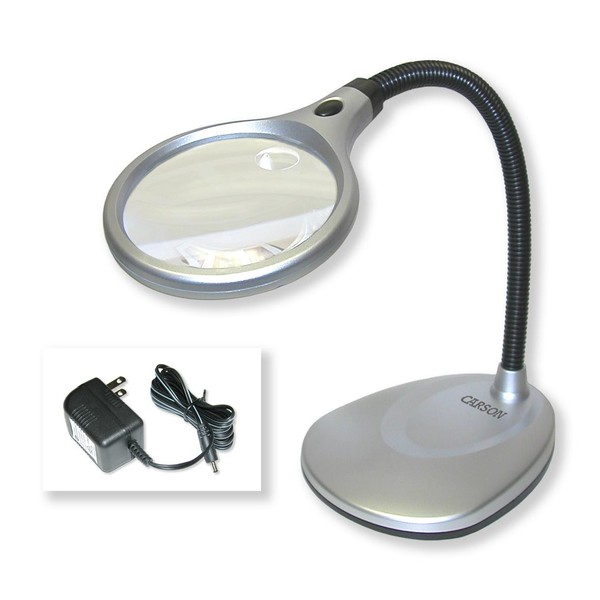 Carson DeskBrite-200 table lamp with built-in 2x/5x magnifying glass