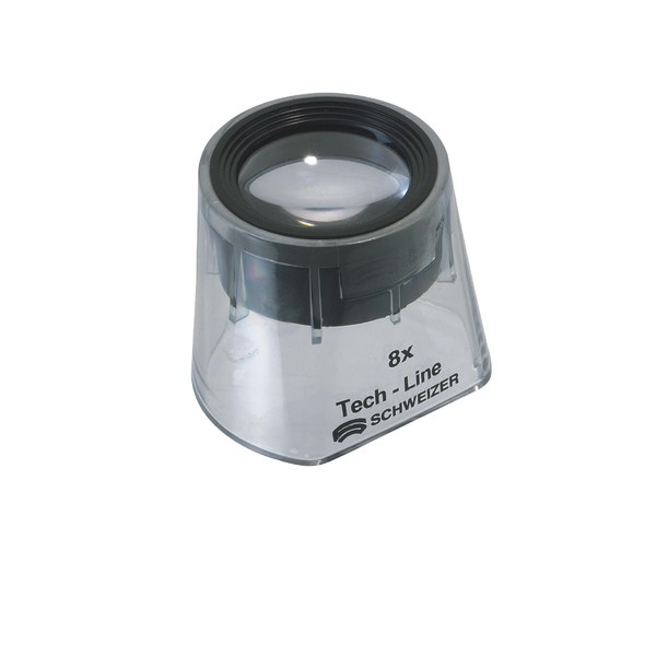 Schweizer Magnifying glass Tech-Line fixed-focus 8x mounted magnifier