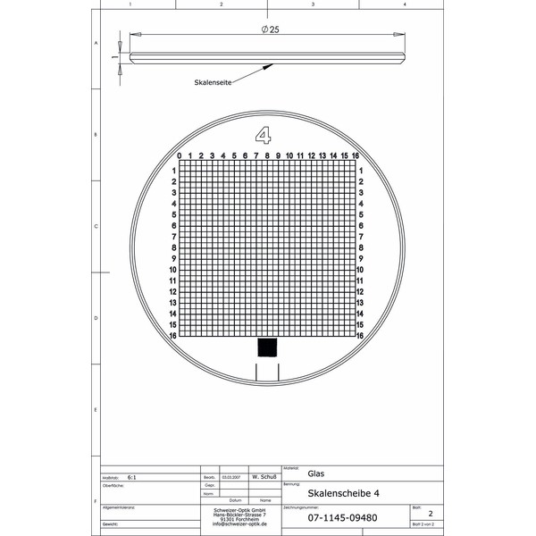 Schweizer Scale 4 for Tech-Line stand magnifying glass