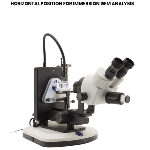 Optika OPTIGEM-4 gemological trinocular stereo zoom, with tiltable stand