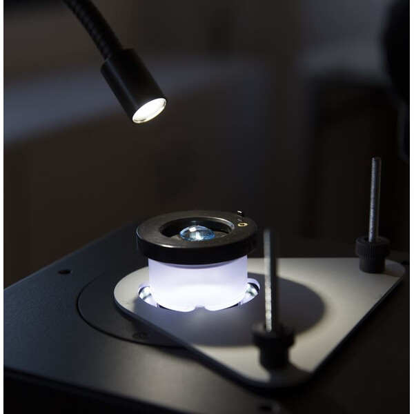 Optika OPTIGEM-4 gemological trinocular stereo zoom, with tiltable stand