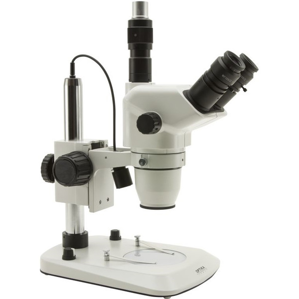 Optika SZN-4 trinocular stereomicroscope, 7x-45x zoom, LED illuminated