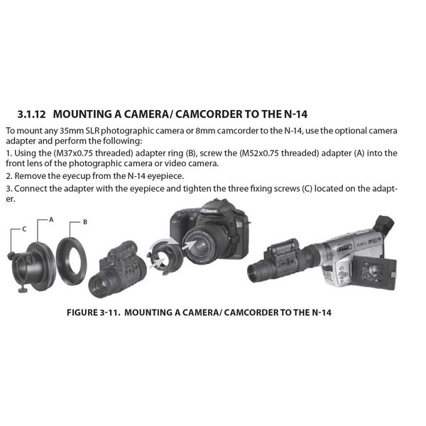 Armasight Camera adapter 47 (for Sirius, Avenger, Spark)