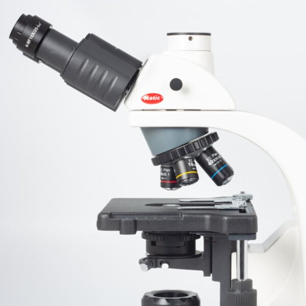 Motic Microscope BA310E, trino, BF, infinity, EC-plan, achro, 40x - 1000x, Hal. 30W, LED (opt.)