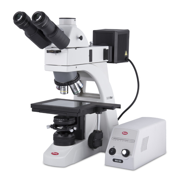 Motic BA310 MET-T trinocular microscope, (3 "x2")