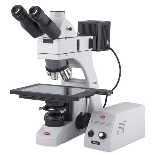 Motic BA310 MET-T trinocular microscope, (6 "x4")