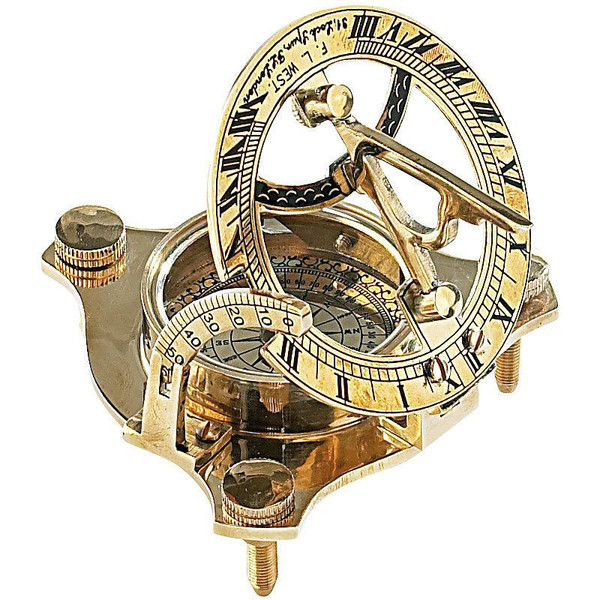 St. Leonard brass sundial with compass