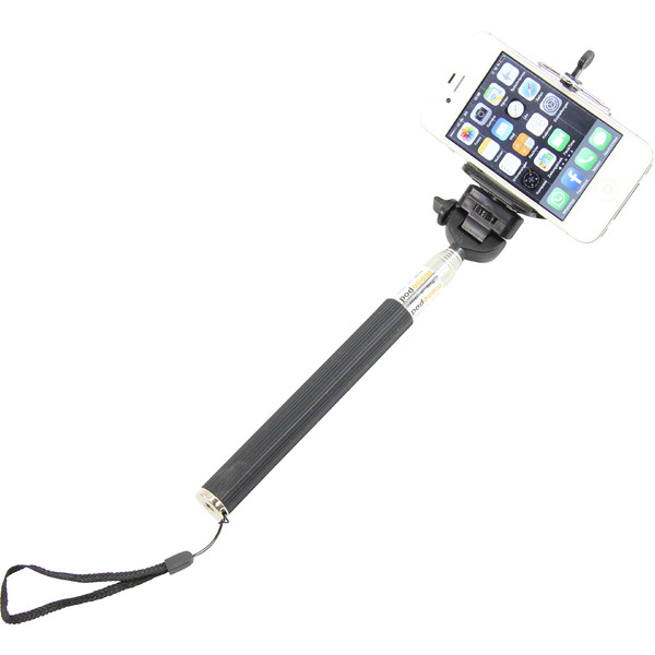 Aluminium monopod Selfie stick for smartphones and compact photo cameras, blue