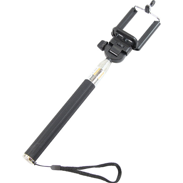 Aluminium monopod Selfie stick for smartphones and compact photo cameras, blue