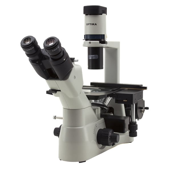 Optika XDS 3FL4, trinocular inverted fluorescence microscope, with 4 filter holders