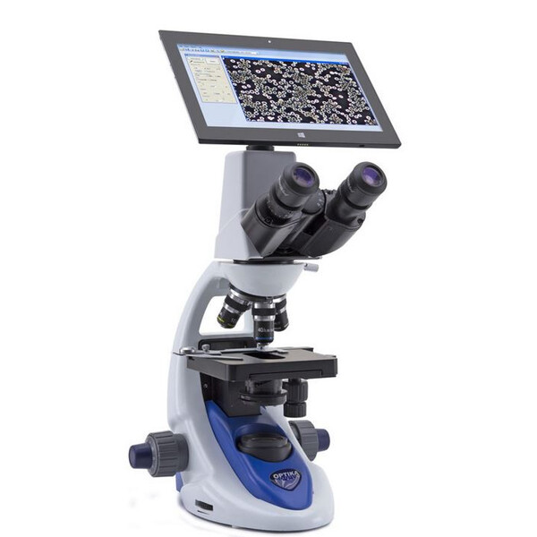 Optika digital microscope B-190TK, achromatic objectives. With Tablet PC.