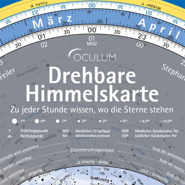 Oculum Verlag Star chart Swivelling sky map