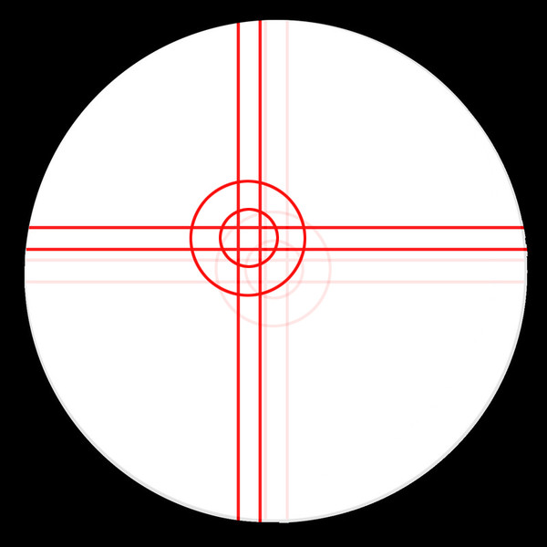 Omegon Reticle eyepieces Illuminated crosshair eyepiece, Plössl 9mm