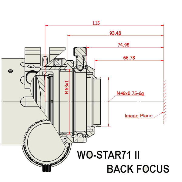 William Optics Apochromatic refractor AP 71/350 WO-Star 71 Gold OTA