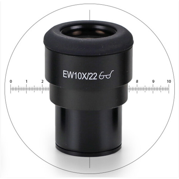 Euromex Measuring eyepiece IS.6210-CM, WF 10x / 22,10/100 microm., crosshair, Ø 30mm (iScope)