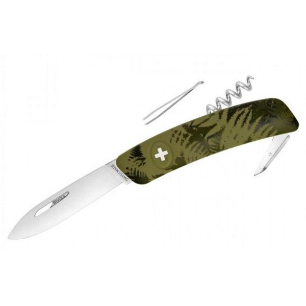 SWIZA Knives C01 Swiss Army Knife, SILVA Camo Fern khaki