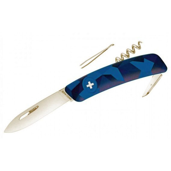 SWIZA Knives C01 Swiss Army Knife, LIVOR Camo Urban Blue