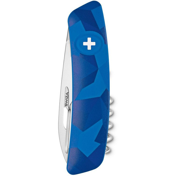 SWIZA Knives C01 Swiss Army Knife, LIVOR Camo Urban Blue