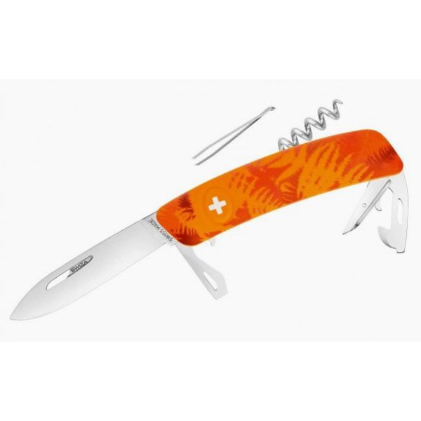 SWIZA Knives C03 Swiss Army Knife, FILIX Camo Fern Orange