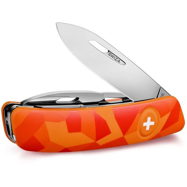 SWIZA Knives C03 Swiss Army Knife, LIVOR Camo Urban Orange
