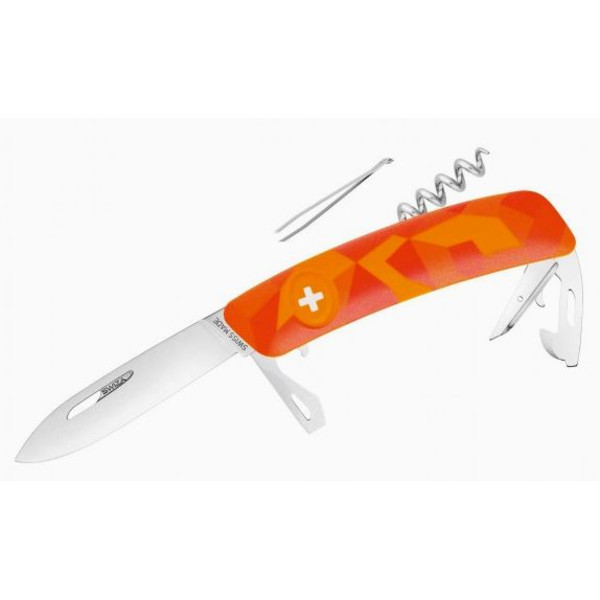 SWIZA Knives C03 Swiss Army Knife, LIVOR Camo Urban Orange