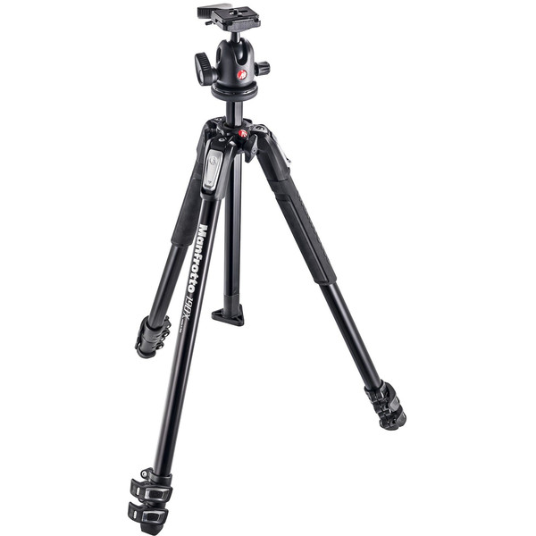Manfrotto Trípode de aluminio MK190X3-BH con cabezal esférico