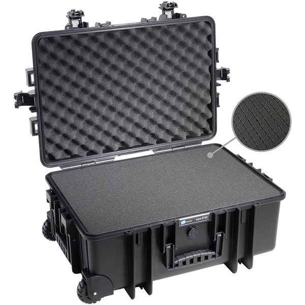 B+W Type 6700 case, black/foam lined