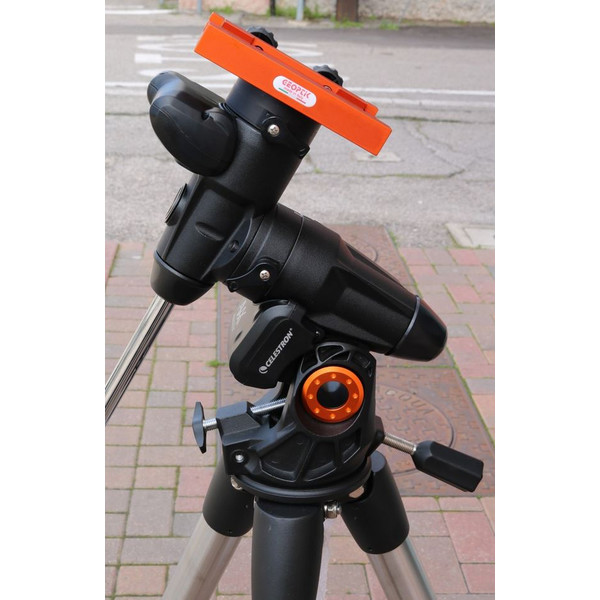 Geoptik Prism clamp to Celestron AVX mount adapter