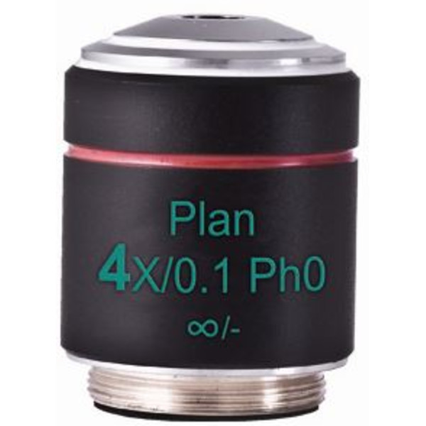 Motic Objective PL Ph, CCIS, plan, achro phase 4x/0.10, w.d.12.6mm Ph0 (AE2000)