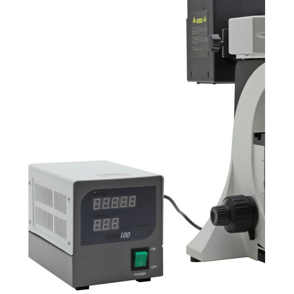 Optika Microscope Mikroskop B-510FL-SWIV, trino, FL-HBO, B&G Filter, W-PLAN, IOS, 40x-400x, CH, IVD