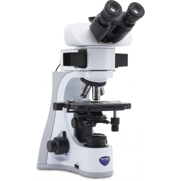 Optika 510LD2, fluorescence, trinocular microscope, 1000x, IOS, blue, green