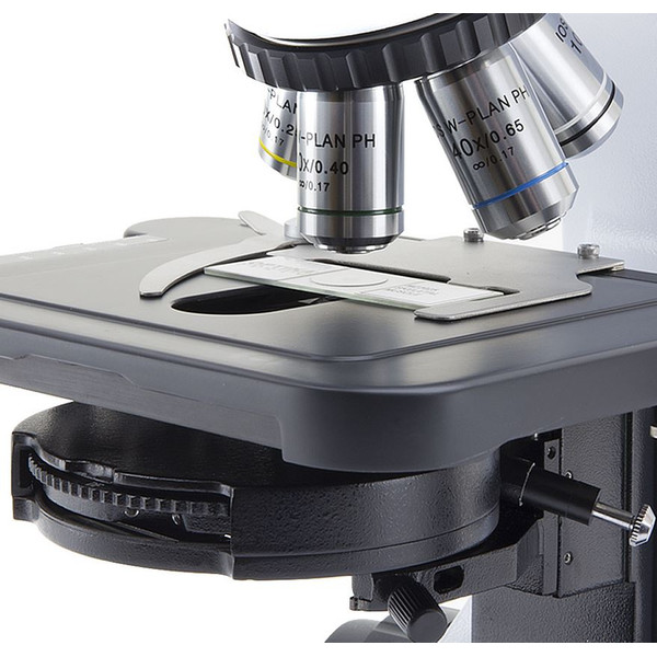 Optika Microscope B-510ASB, asbestosis, trino, 40x phase, 40x-1000x, W-PLAN IOS, W&B 12.5x, EU