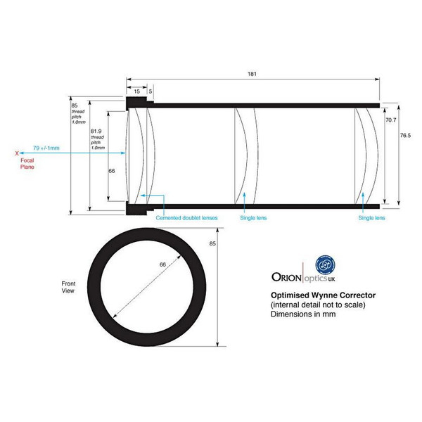 Orion Optics UK Telescope N 200/760 AG8 Carbon Astrograph OTA