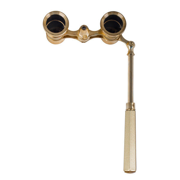 Levenhuk Opera glasses Broadway 3x25 gold (lorgnette with LED light)