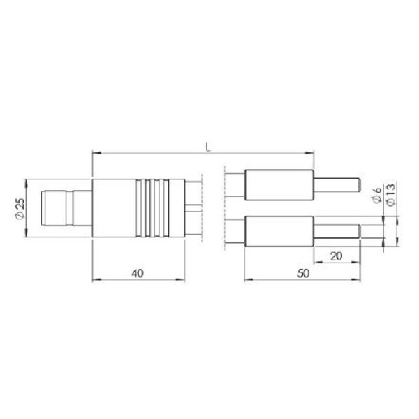 StarLight Opto-Electronics GLF2-1000-4.5, 2 arms, arm length 1000 mm, active diameter 4.5 mm
