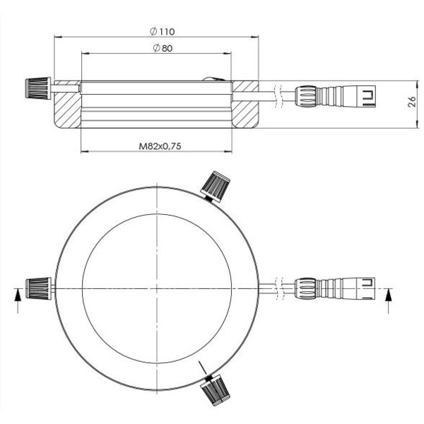 StarLight Opto-Electronics RL5-80 B, Blue (470 nm), Ø 80mm