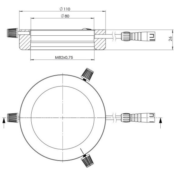 StarLight Opto-Electronics RL5-80-S4 B,  segment., blau (470 nm), Ø 80mm