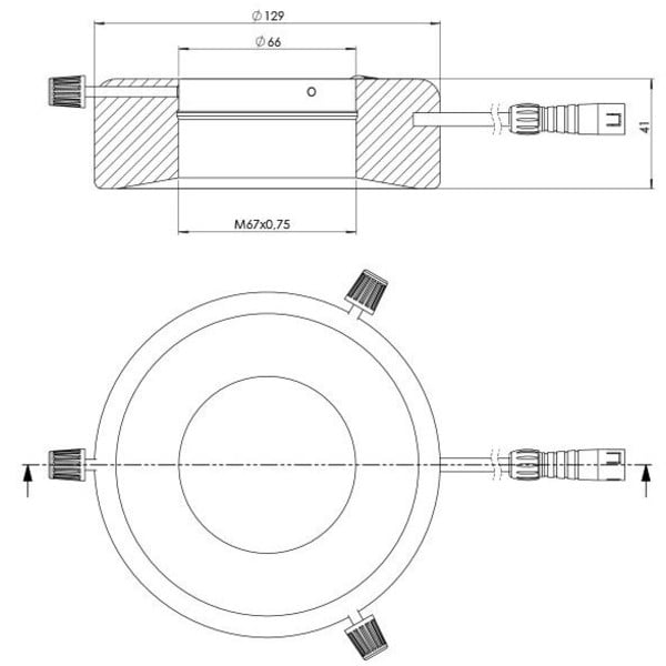 StarLight Opto-Electronics RL12-18s NW, natural white (4,000 K), Ø 66mm