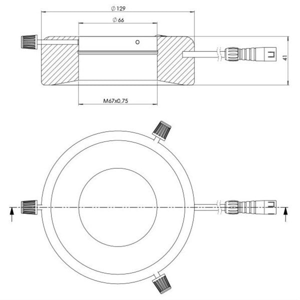 StarLight Opto-Electronics RL12-18f A, floodlight, amber (590 nm), Ø 66mm