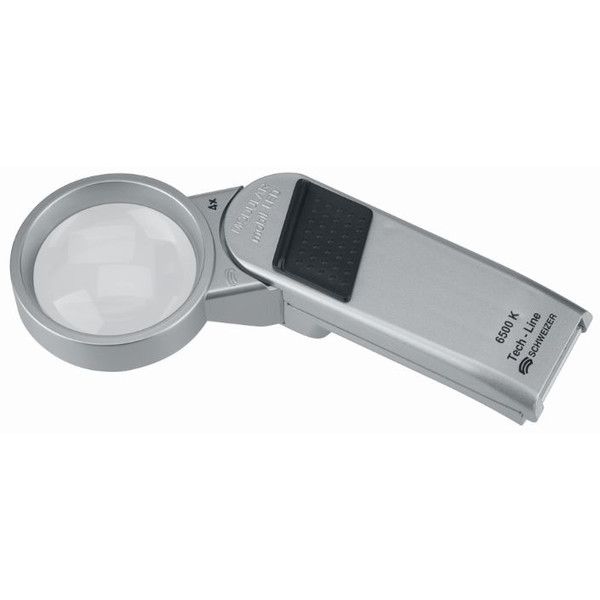 Schweizer Magnifying glass Lupe Tech-Line MODULAR 4x/Ø55mm, asphärisch, 2700K