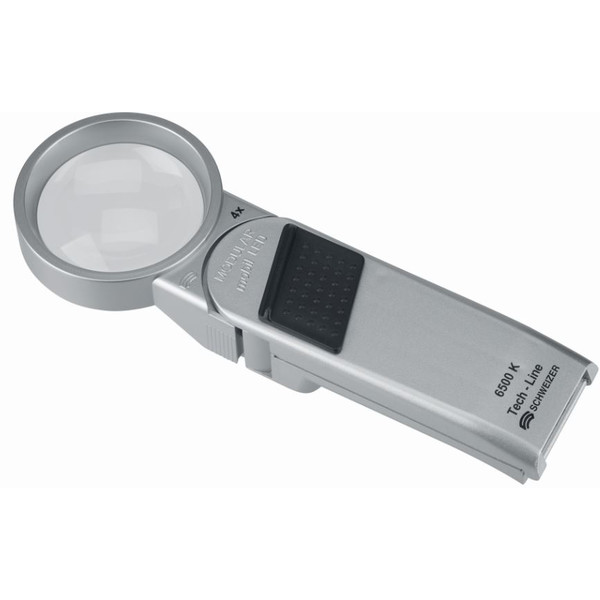 Schweizer Magnifying glass Lupe Tech-Line MODULAR 4x/Ø55mm, asphärisch, 6500K